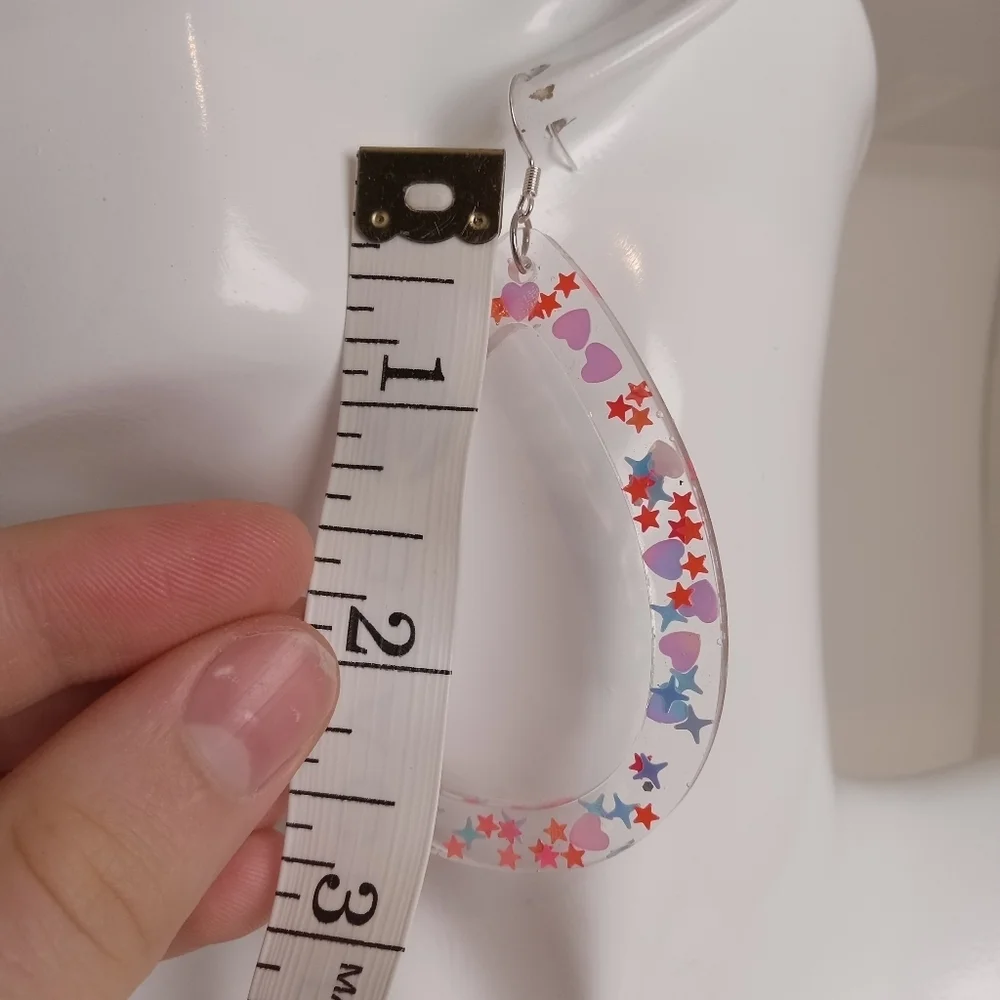 Colorful Teardrop Earrings - Picture 7 of 7